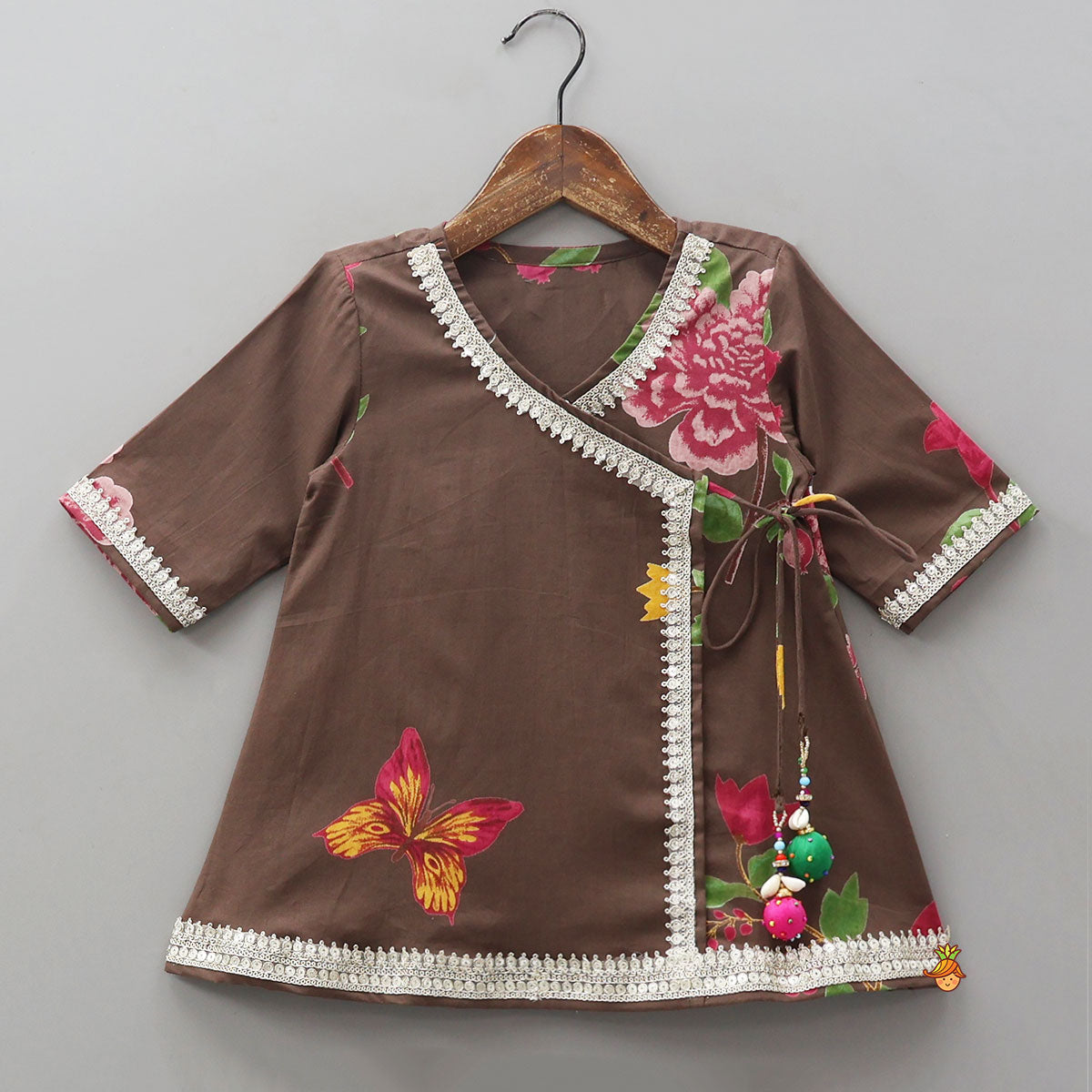 Graceful Kurti And Matching Palazzo With Net Dupatta