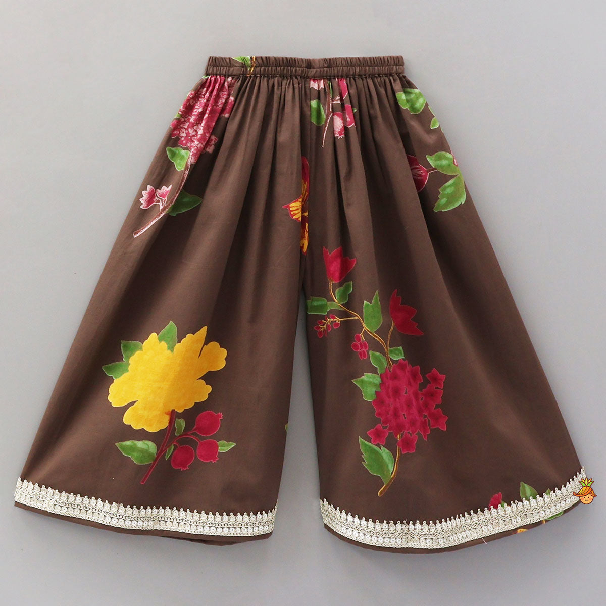 Graceful Kurti And Matching Palazzo With Net Dupatta