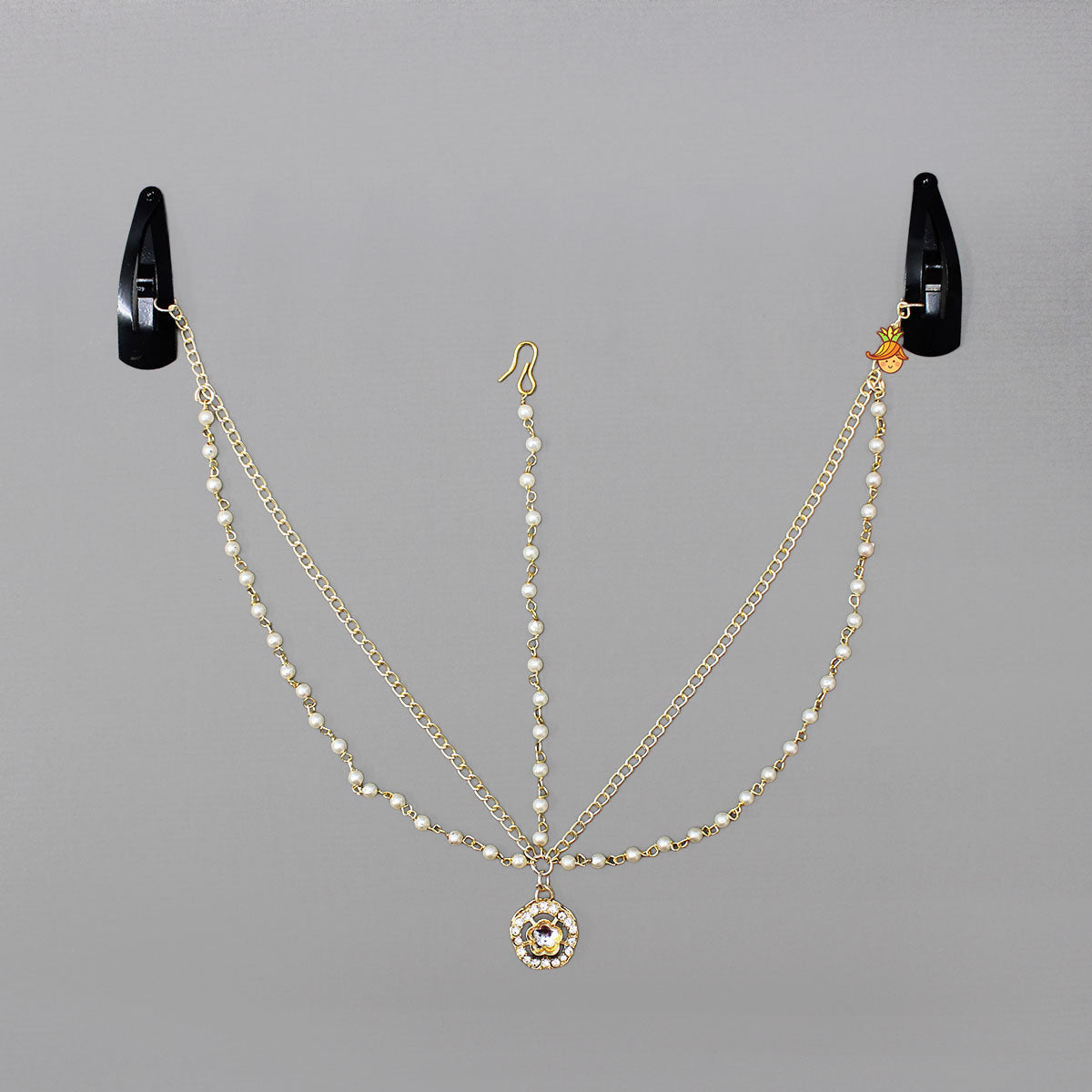 Beautiful Three-Layer Chain Maang Tikka