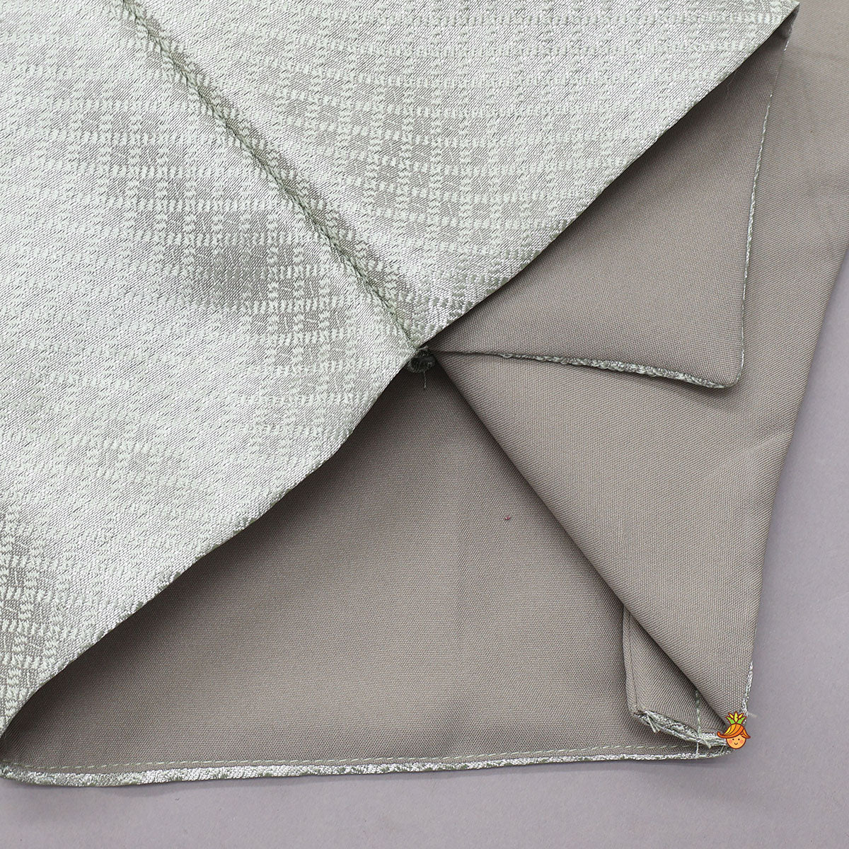 Ethnic Kurta With Front Open Brocade Jacket And Matching Pyjama