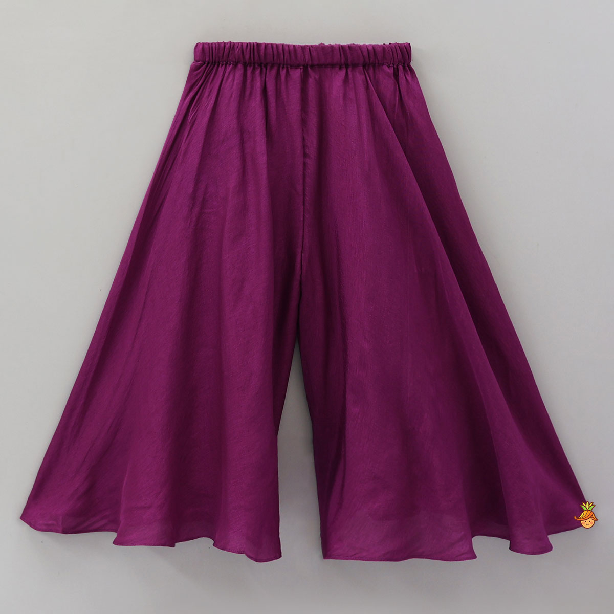 Jacket Style Peplum Top And Flared Palazzo