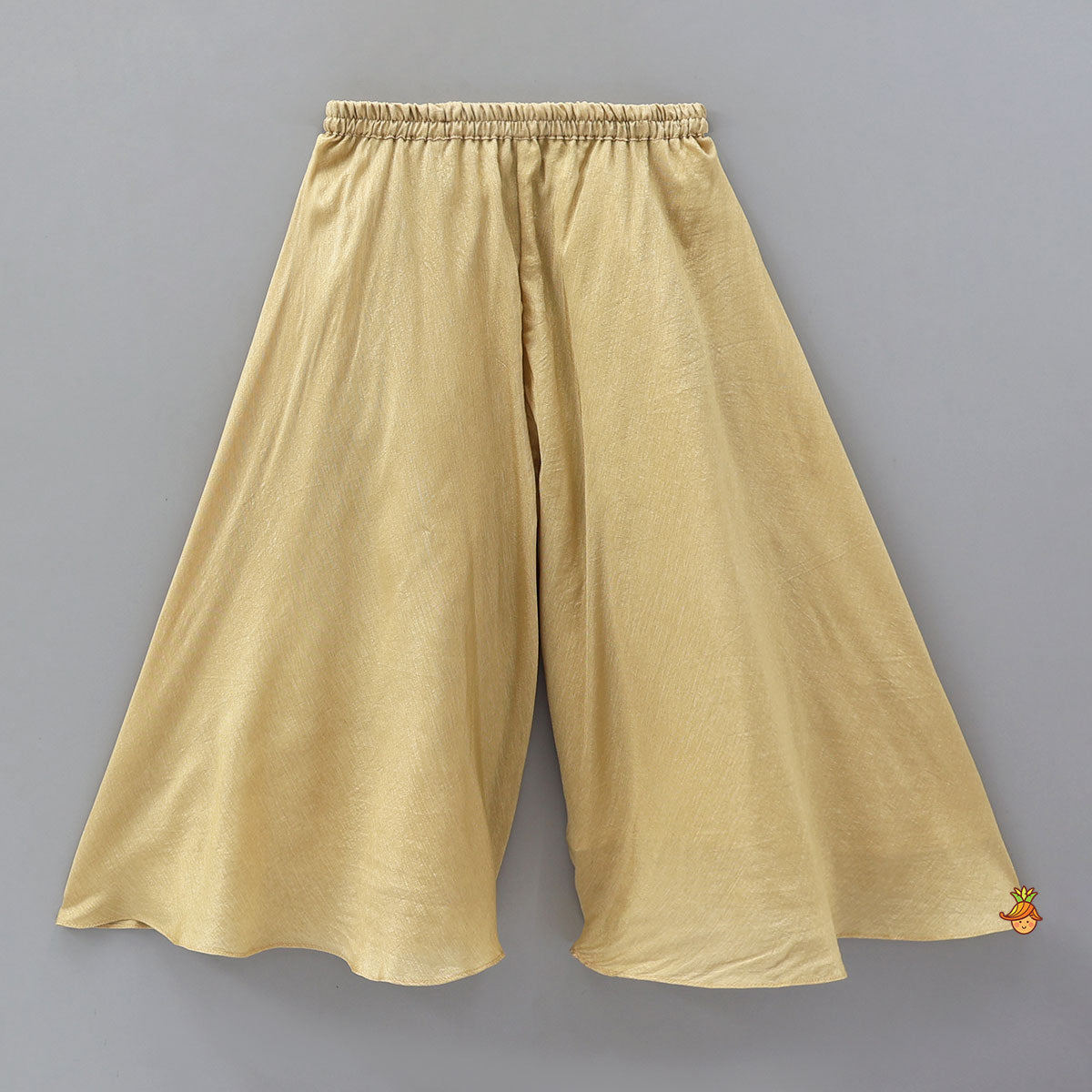 Jacket Style Elegant Peplum Top And Flared Palazzo