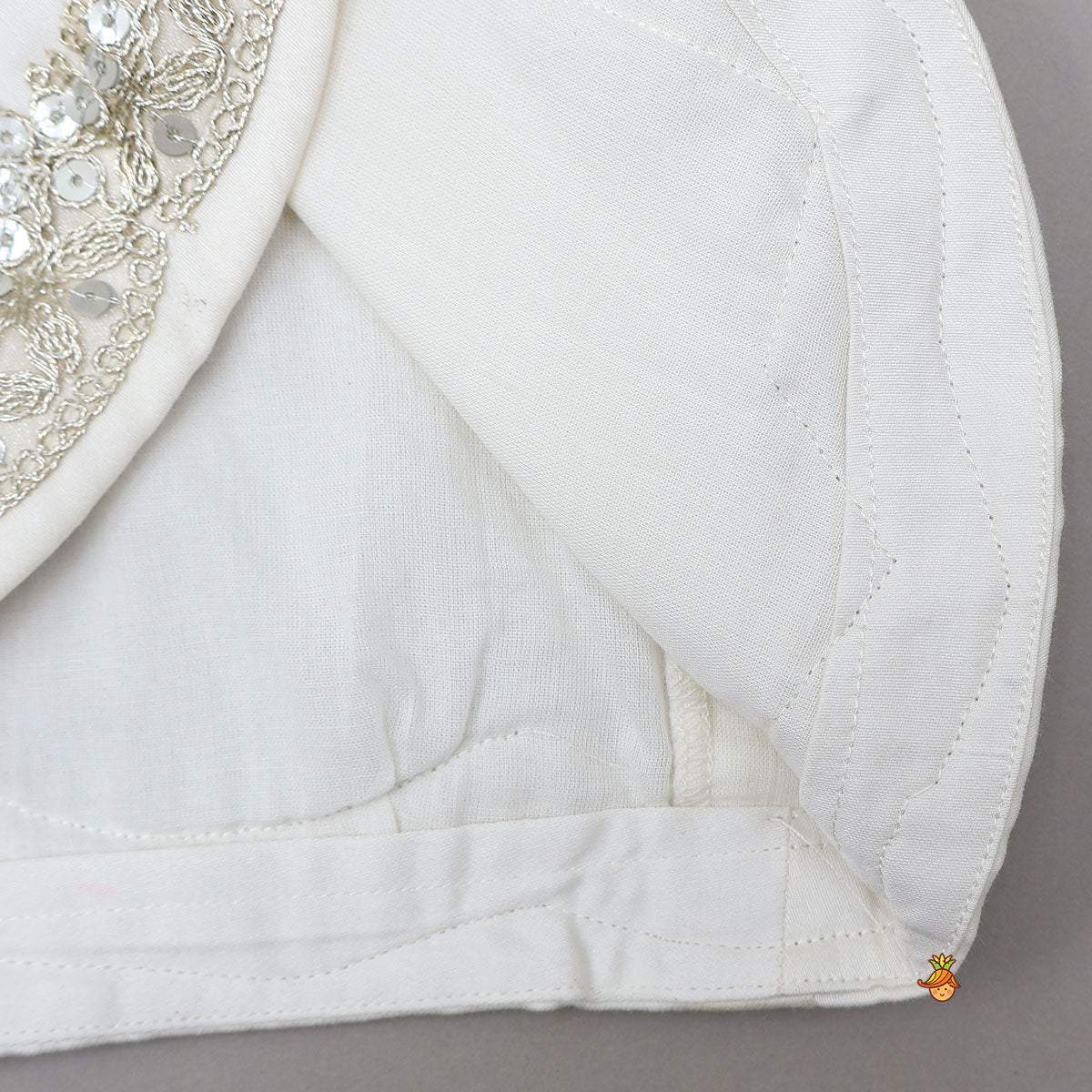 Halter Neck Embellished Top With Matching Jacket And Lehenga With Fringed Dupatta