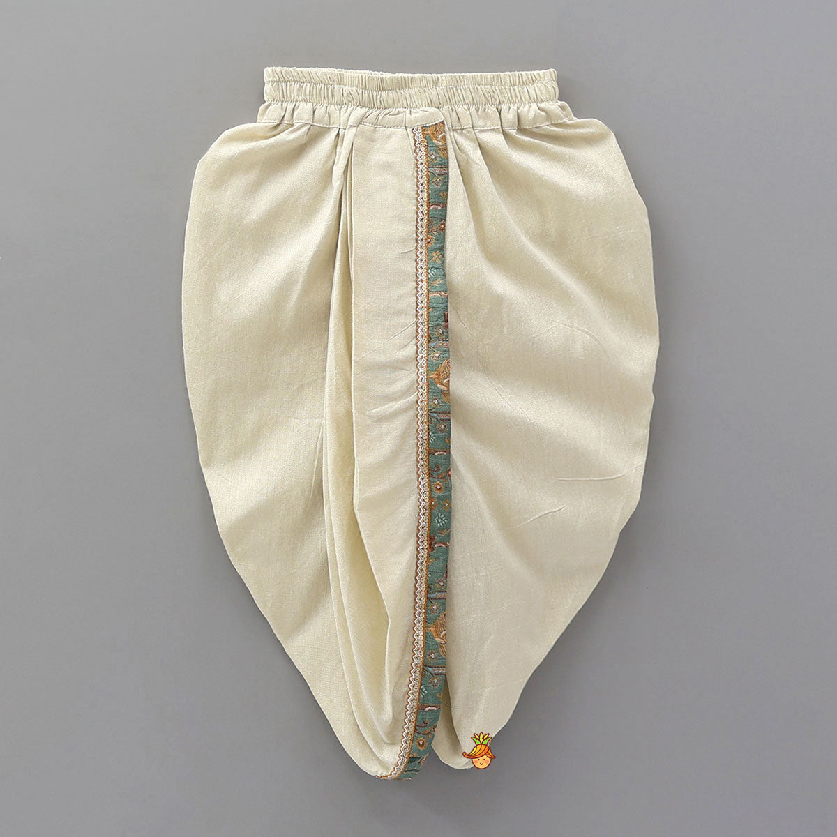 Asymmetric Brocade Sherwani And Dhoti