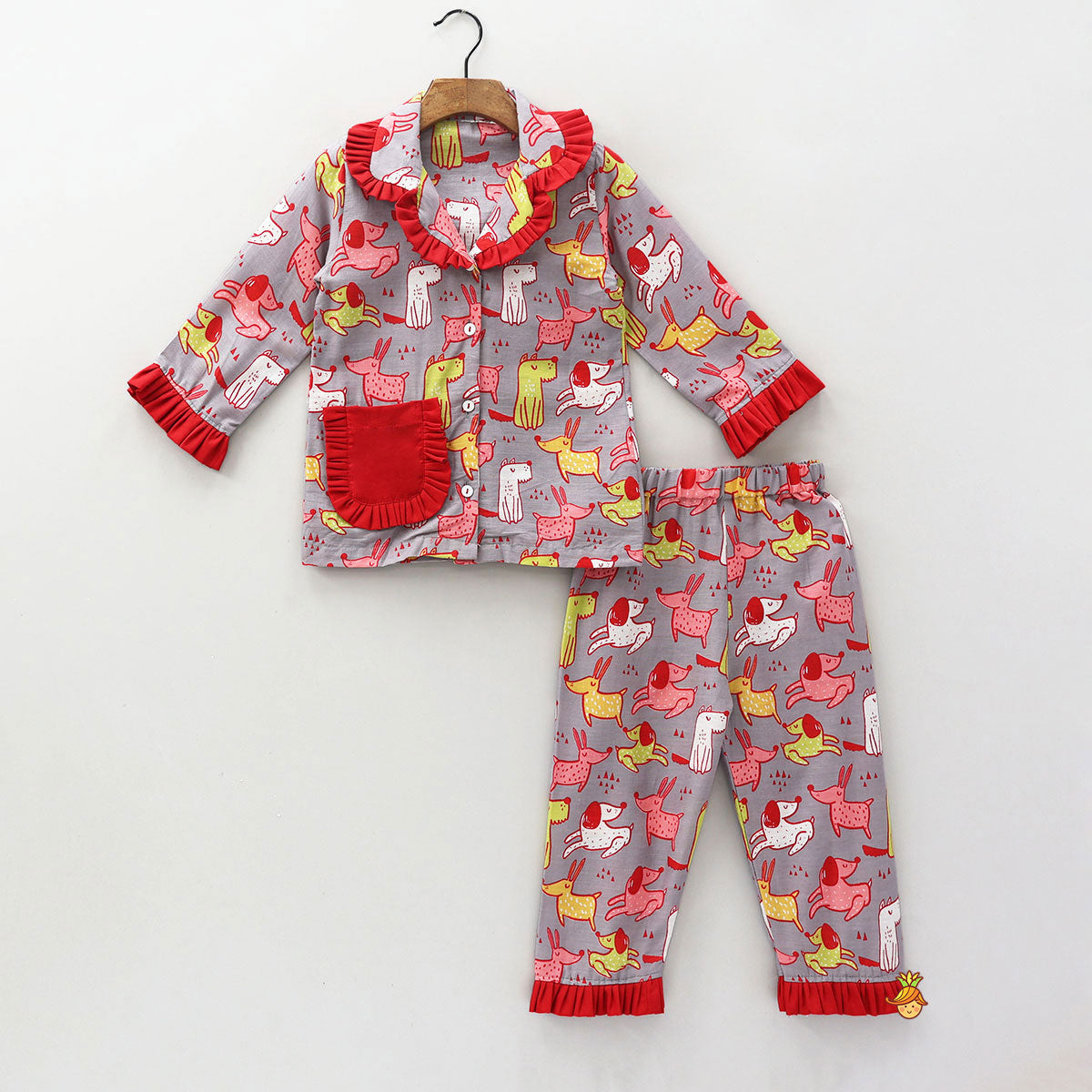 Frill-Detailed Cotton Sleepwear