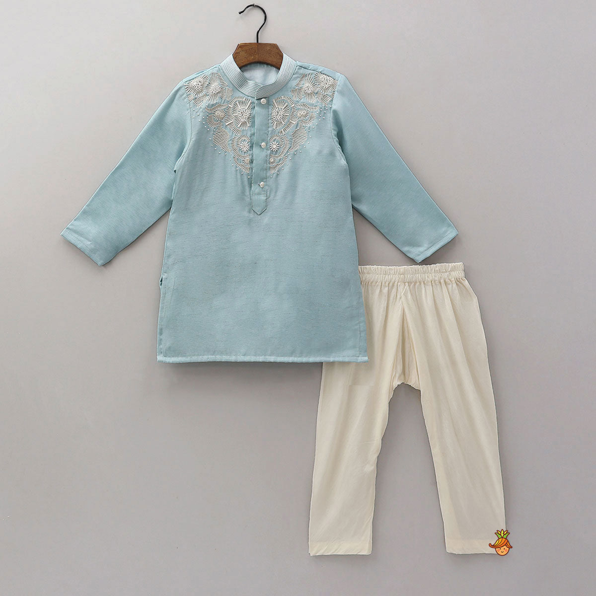 Yoke Embroidered Kurta And Pyjama