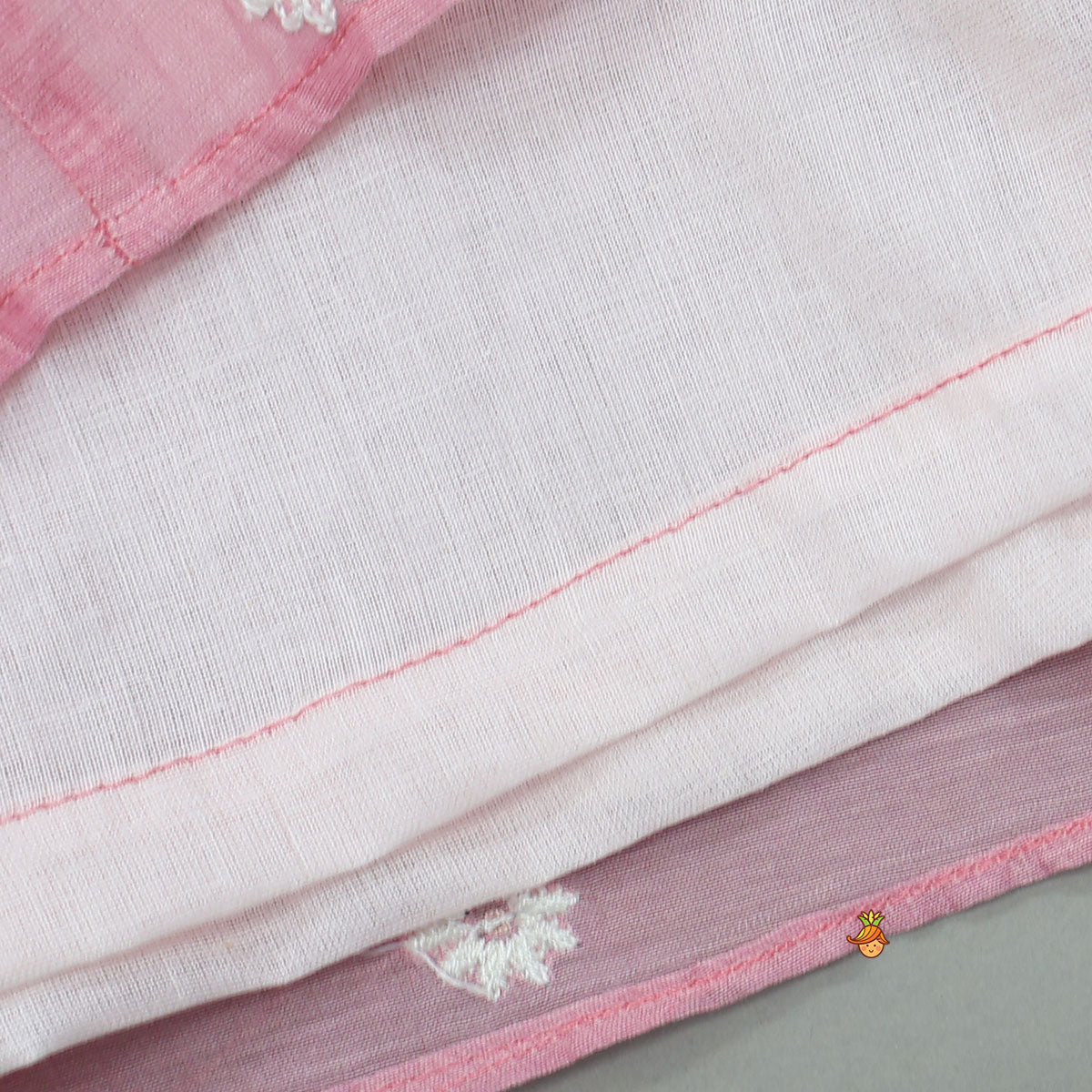 Front Pleated Detail Asymmetric Kurti And Matching Pant