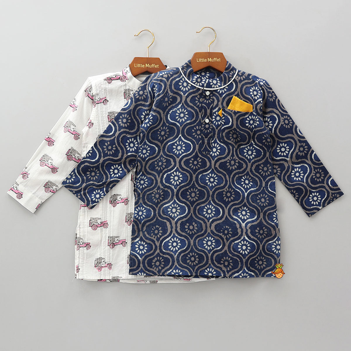 Beautiful Hand Block Printed Ethnic Kurtas - Set Of 2