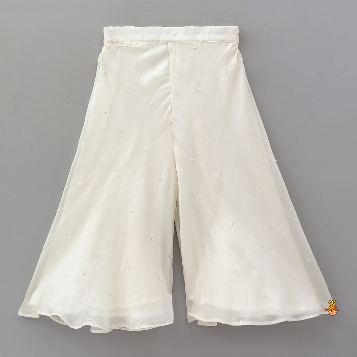 Stylish High-Low Embroidered Top And Palazzo