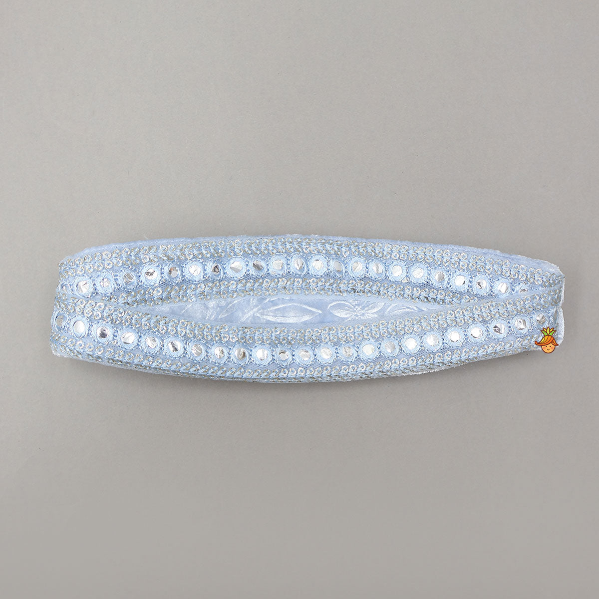 Embossed Velvet Long Jalabiya With Lace Headband