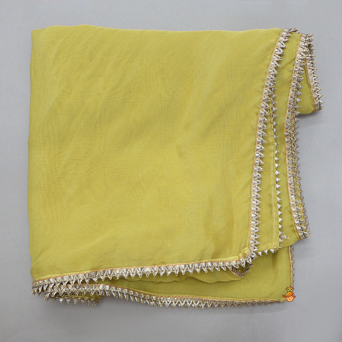 Elegant Open-Back Top And Matching Lehenga With Dupatta