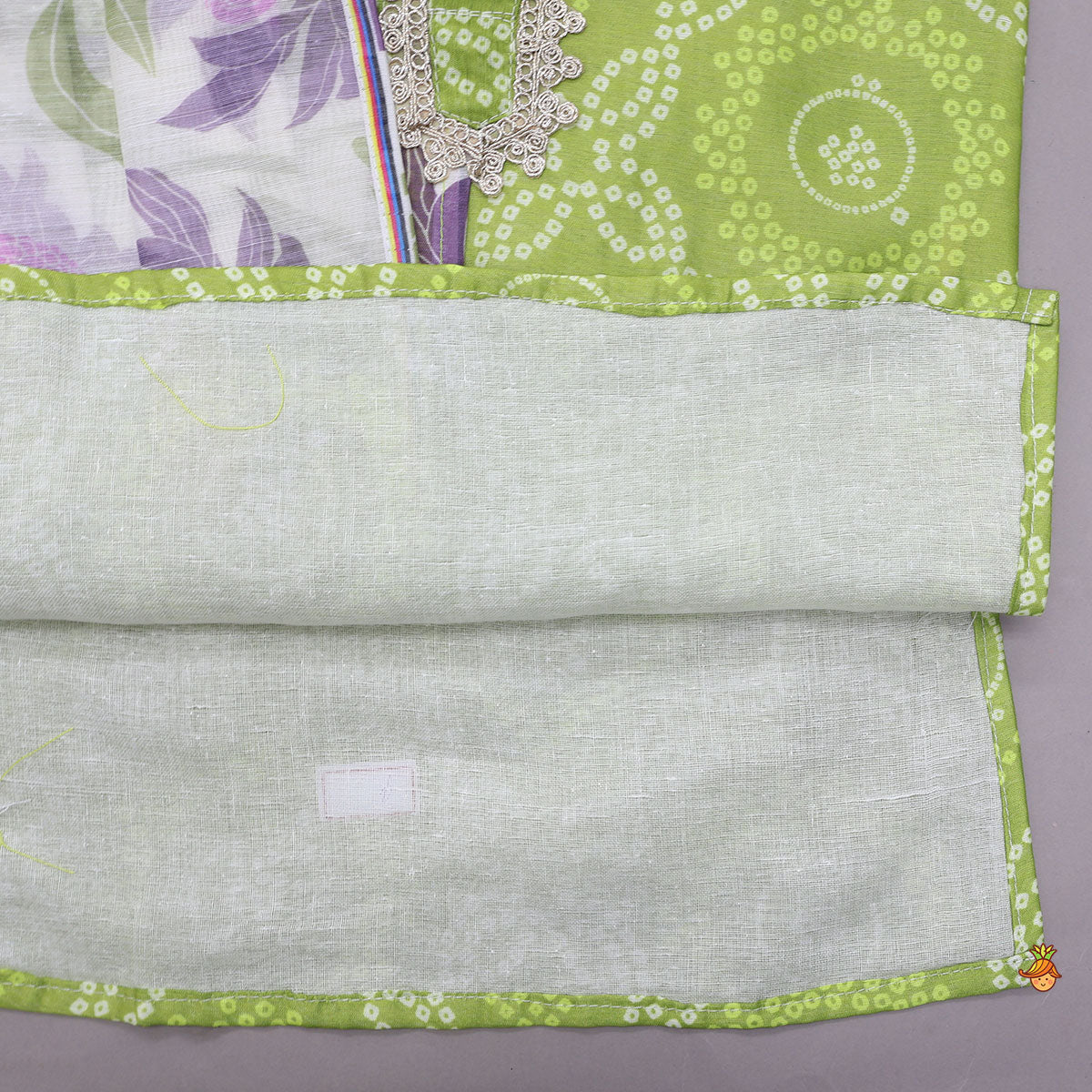 Bandhani Printed Flap Kurta And Pyjama