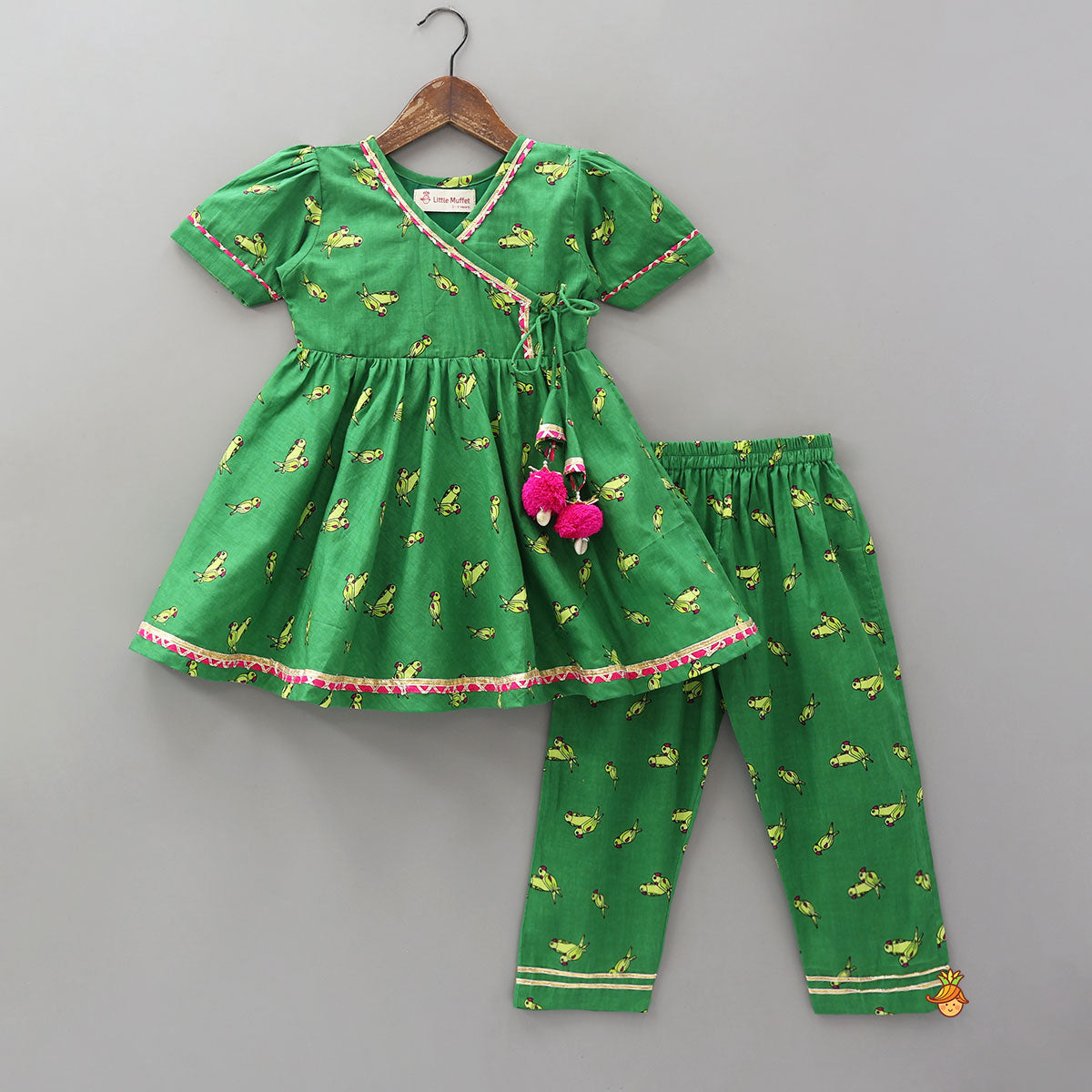 Knot Detail Cotton Kurti And Matching Pant