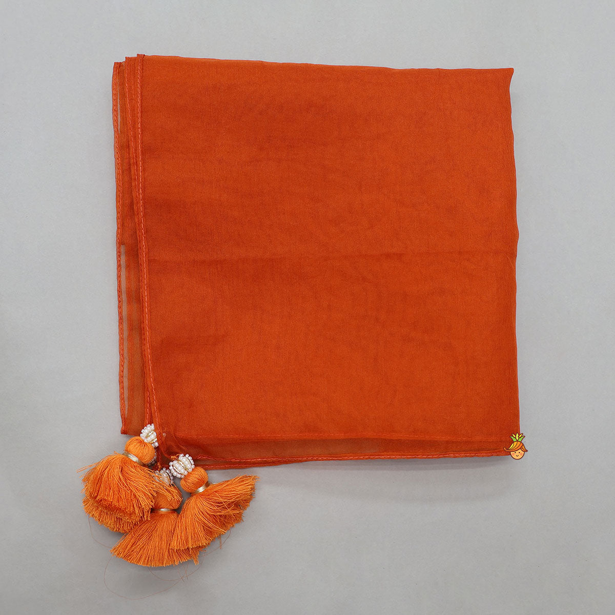 Scalloped Design Embroidered Kurti And Shimmery Sharara With Matching Dupatta