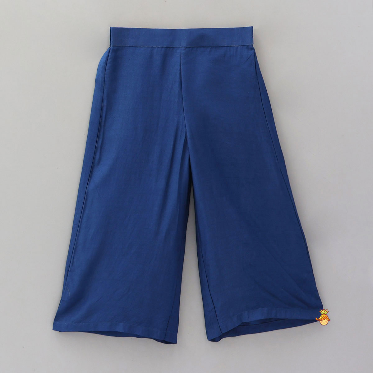 Front Open Tie-Up Embroidered Top And Palazzo Pant