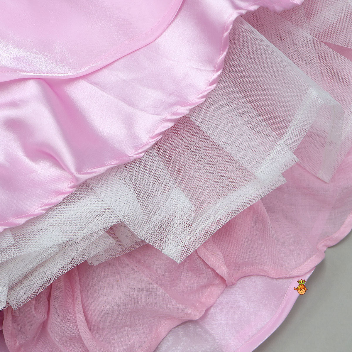 Heavy Embroidered Crop Top And Attached Drape Lehenga With Coordinated Dupatta