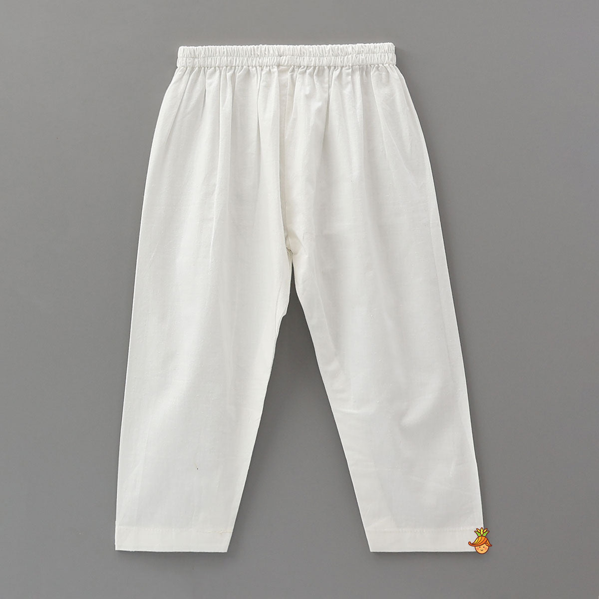 Floral Embroidered Cotton Kurta And Pyjama