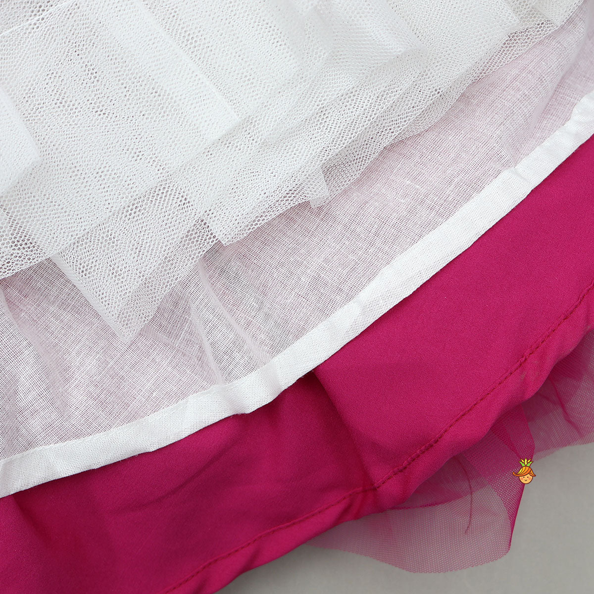 Gorgeous Net Gown With Coordinated Hand Gloves