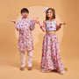 Embroidered Strappy Crop Top And Matching Lehenga twinning model image 1
