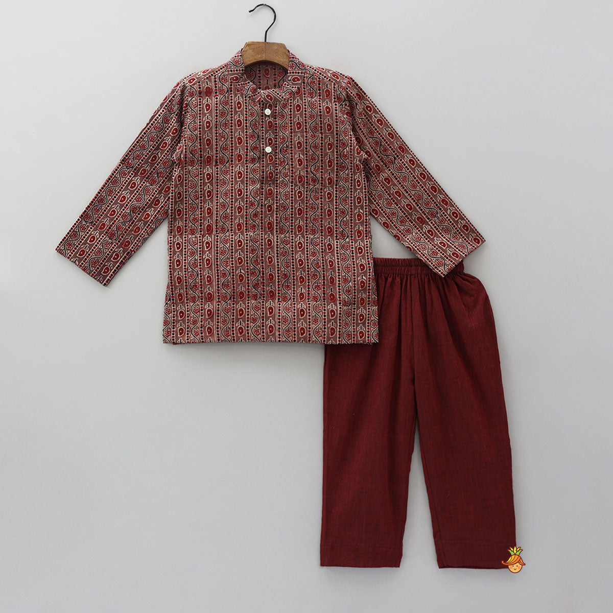 Hand Block Printed Kurta And Pyjama