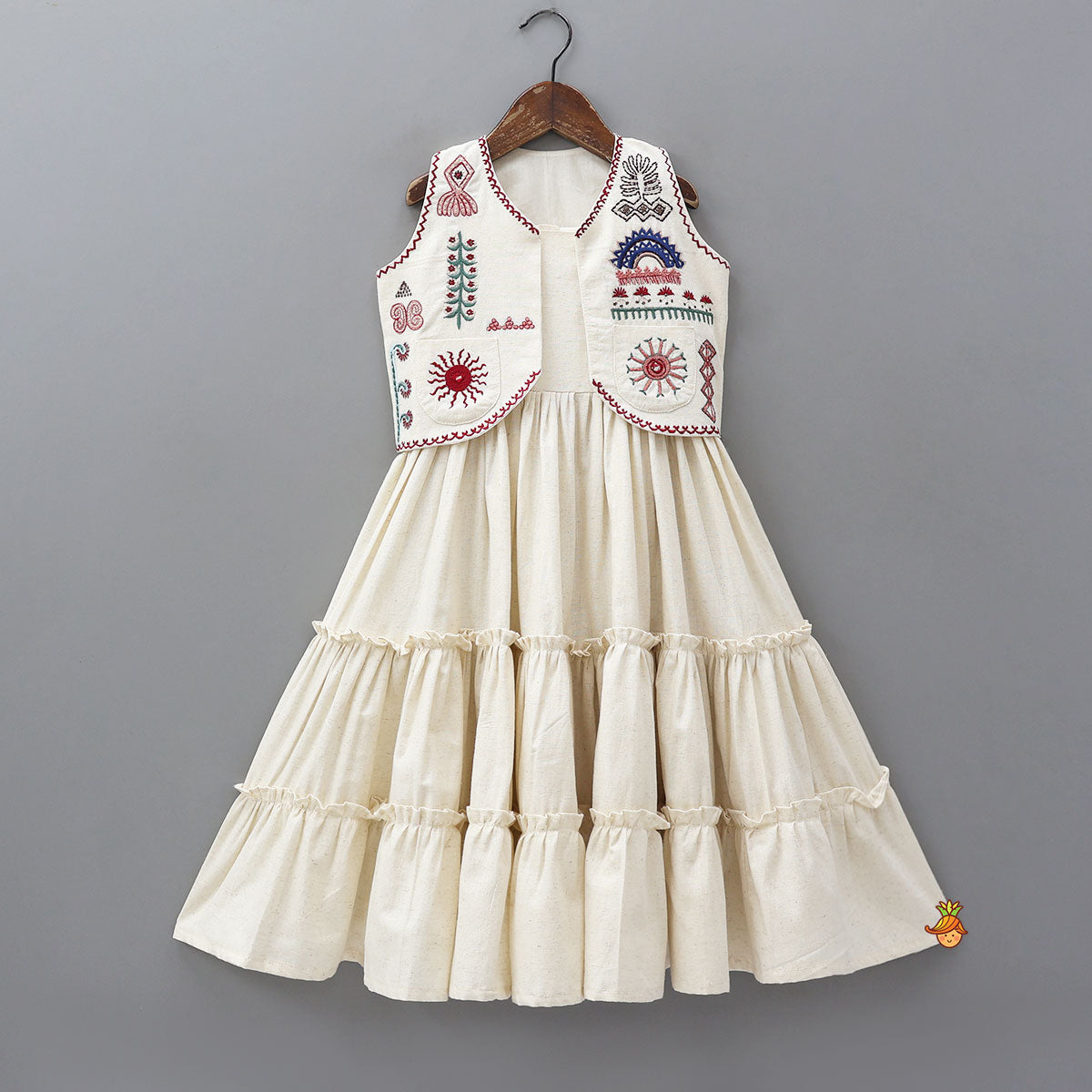 Strappy Kurti With Pocket Detail Jacket