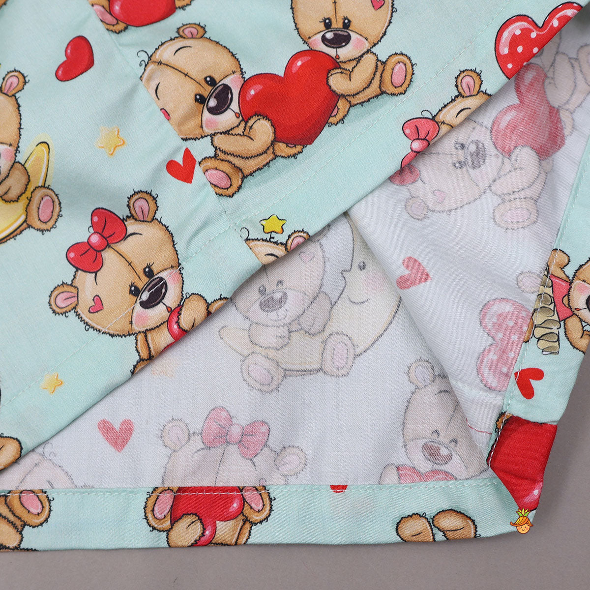 Sweet And Lovely Teddy Printed Sleepwear Set