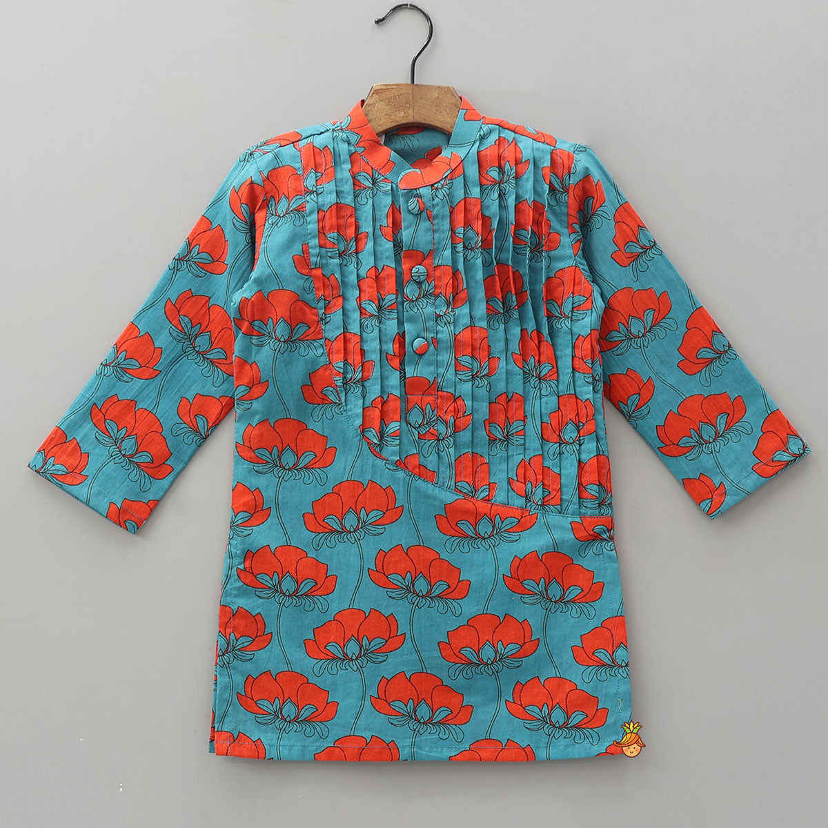 Vibrant Floral Printed Kurta With Pyjama