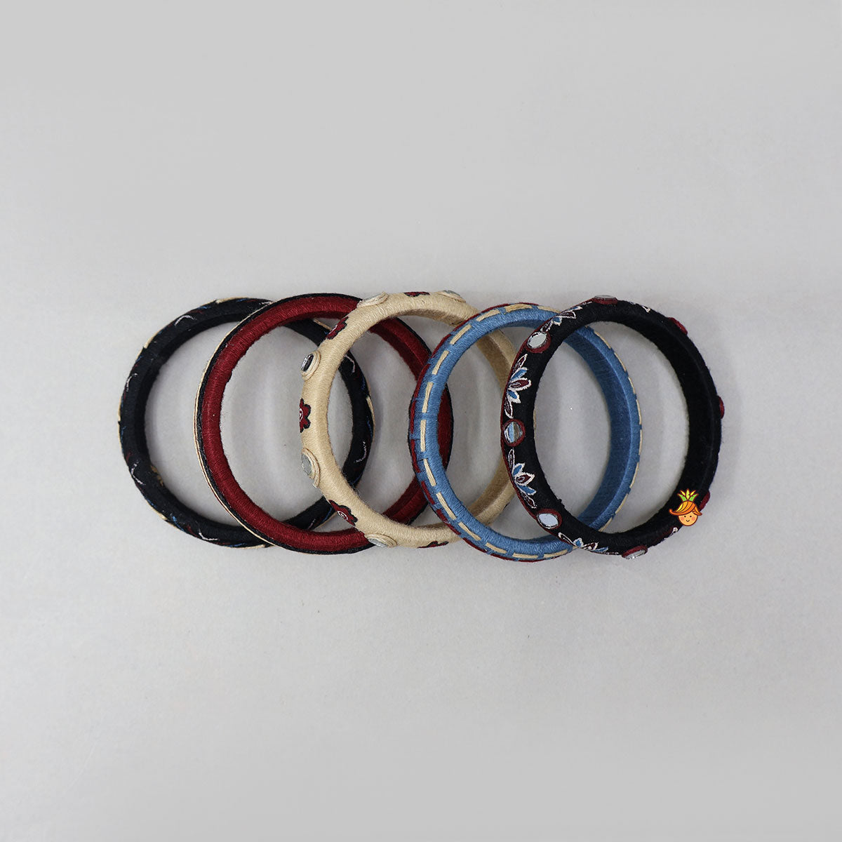 Hand-Painted And Handmade Mirror Work Bangles