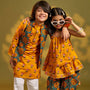 Floral Printed Kurta And Open jacket With Pyjama twinning model image 4