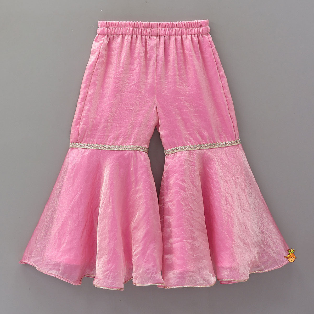 Front Slit Sheen Kurti And Sharara