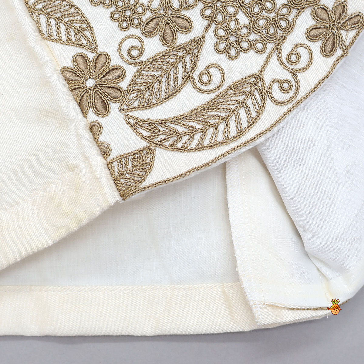 Front Tie-Knot Crop Top And Lehenga