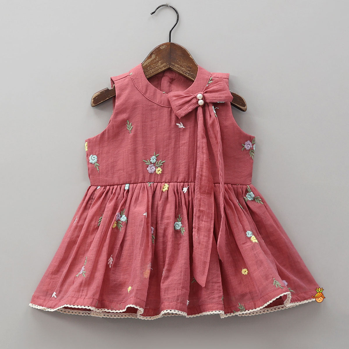 Bow Detail Kurti And Matching Palazzo