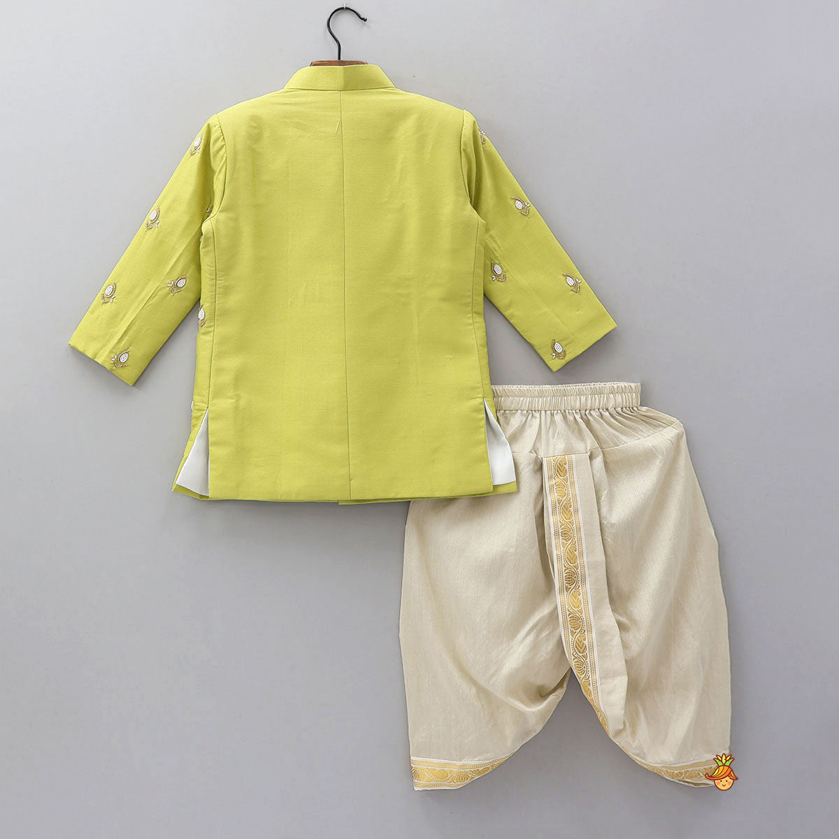 Hand Embroidered Sherwani And Dhoti