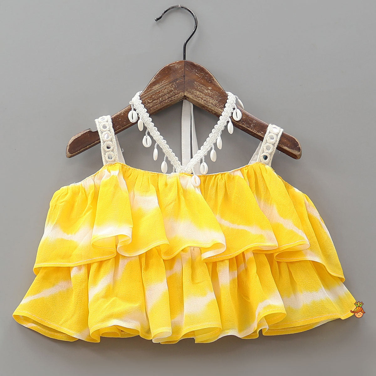 Stylish Layered Strappy Top With Sharara