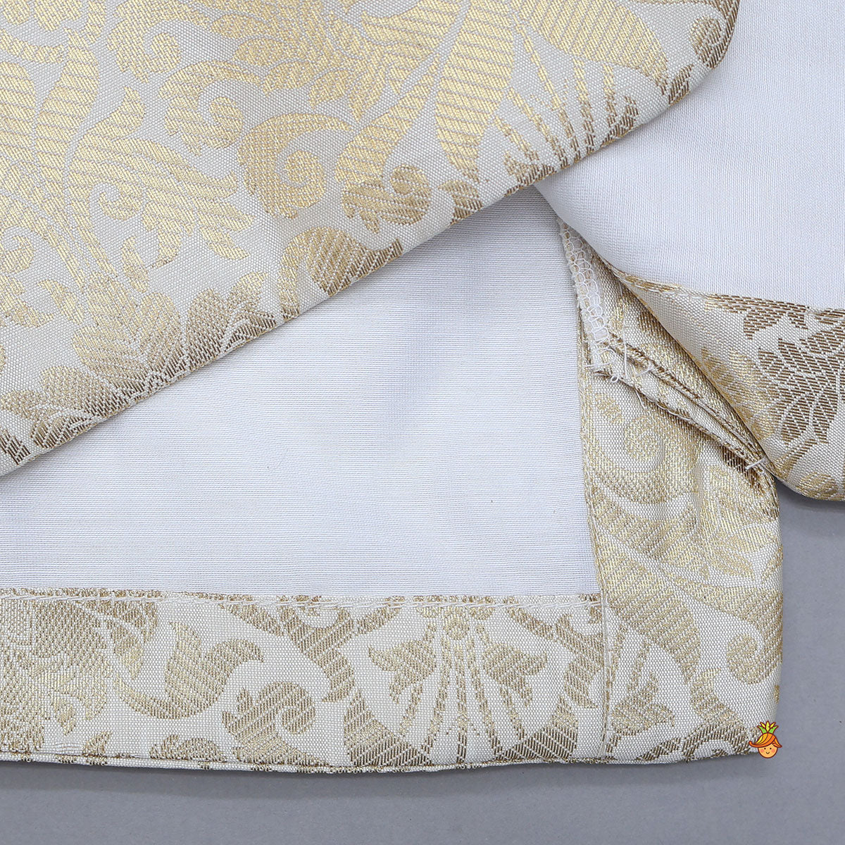 Brocade Asymmetric Sherwani And Dhoti