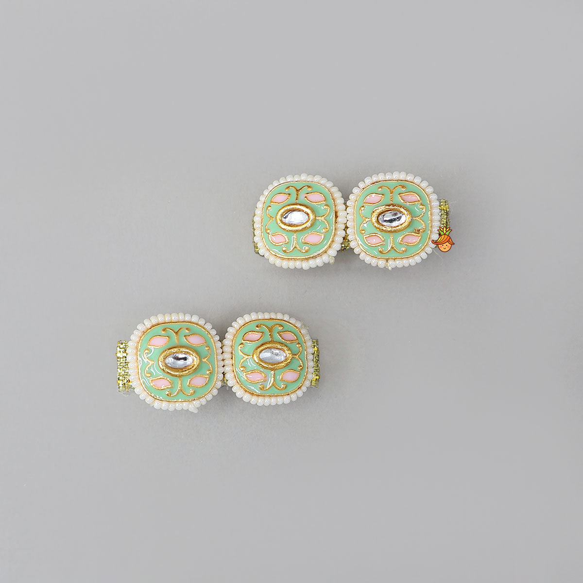 Beads Embellished Hair Clips - Set Of 2