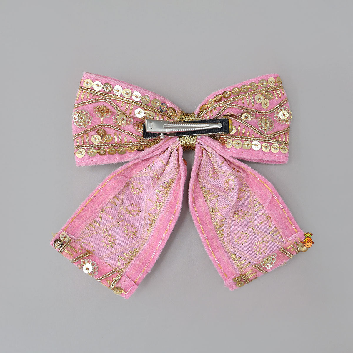 Embroidered Eye-Catching Velvet Hair Clip