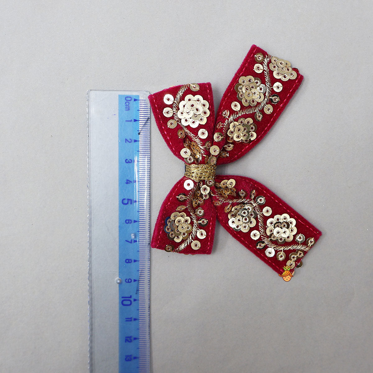 Intricately Sequins Embroidered Velvet Hair Clip