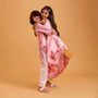 Floral Printed Flap Detail Kurta And Pyjama twinning model image 2