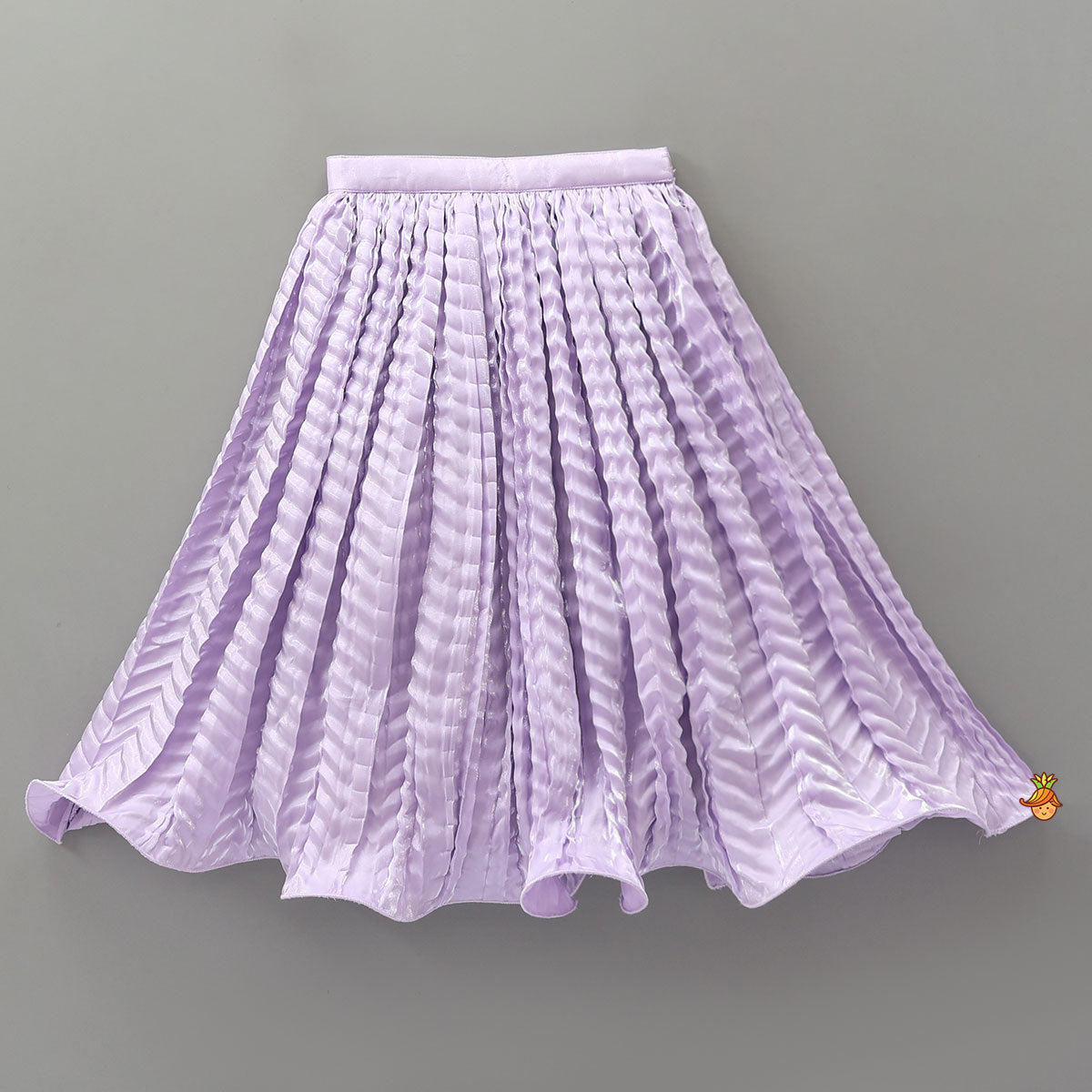 Stunning Criss-Cross Back Knot Top And Crushed Sheen Lehenga With Matching Hair Tie