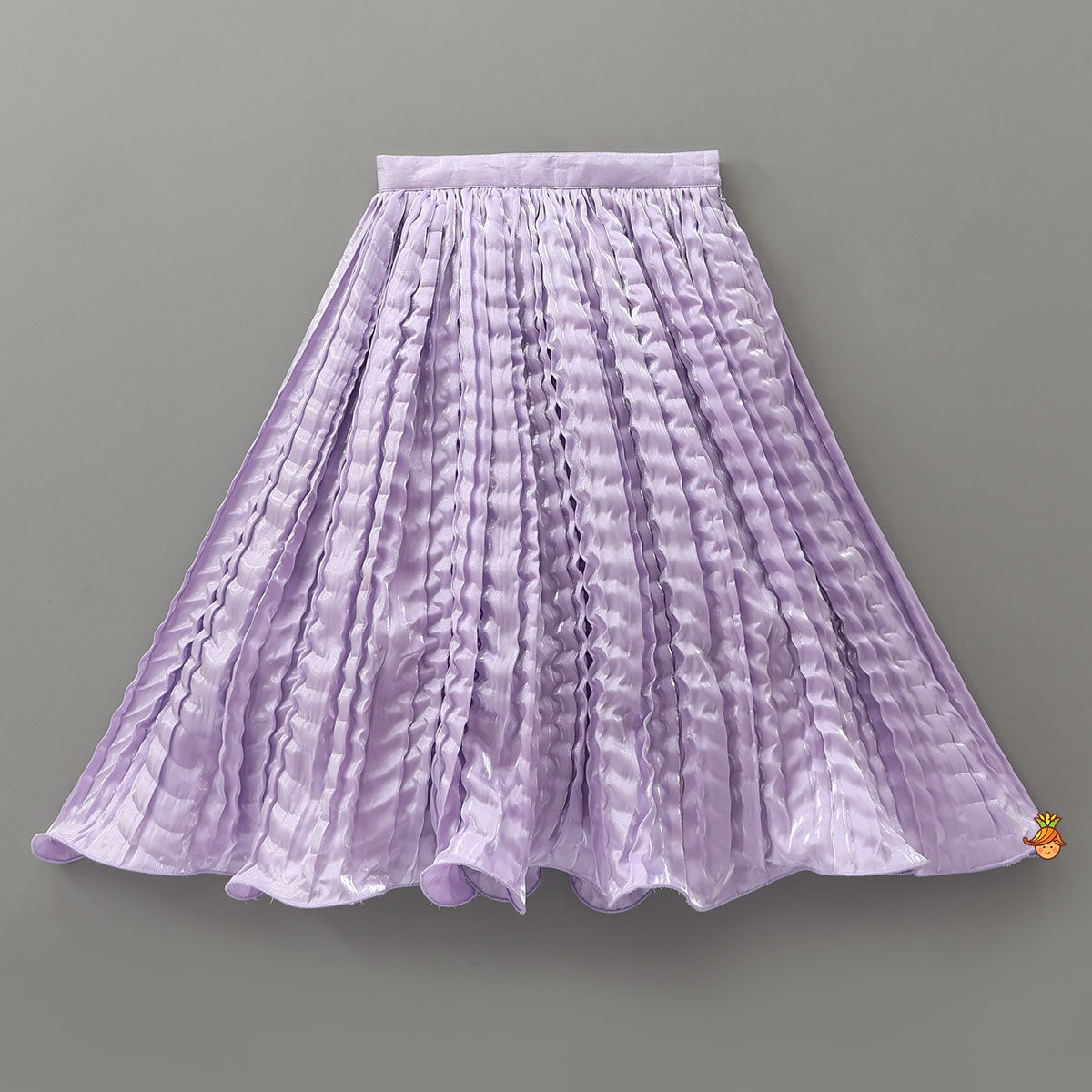 Stunning Criss-Cross Back Knot Top And Crushed Sheen Lehenga With Matching Hair Tie