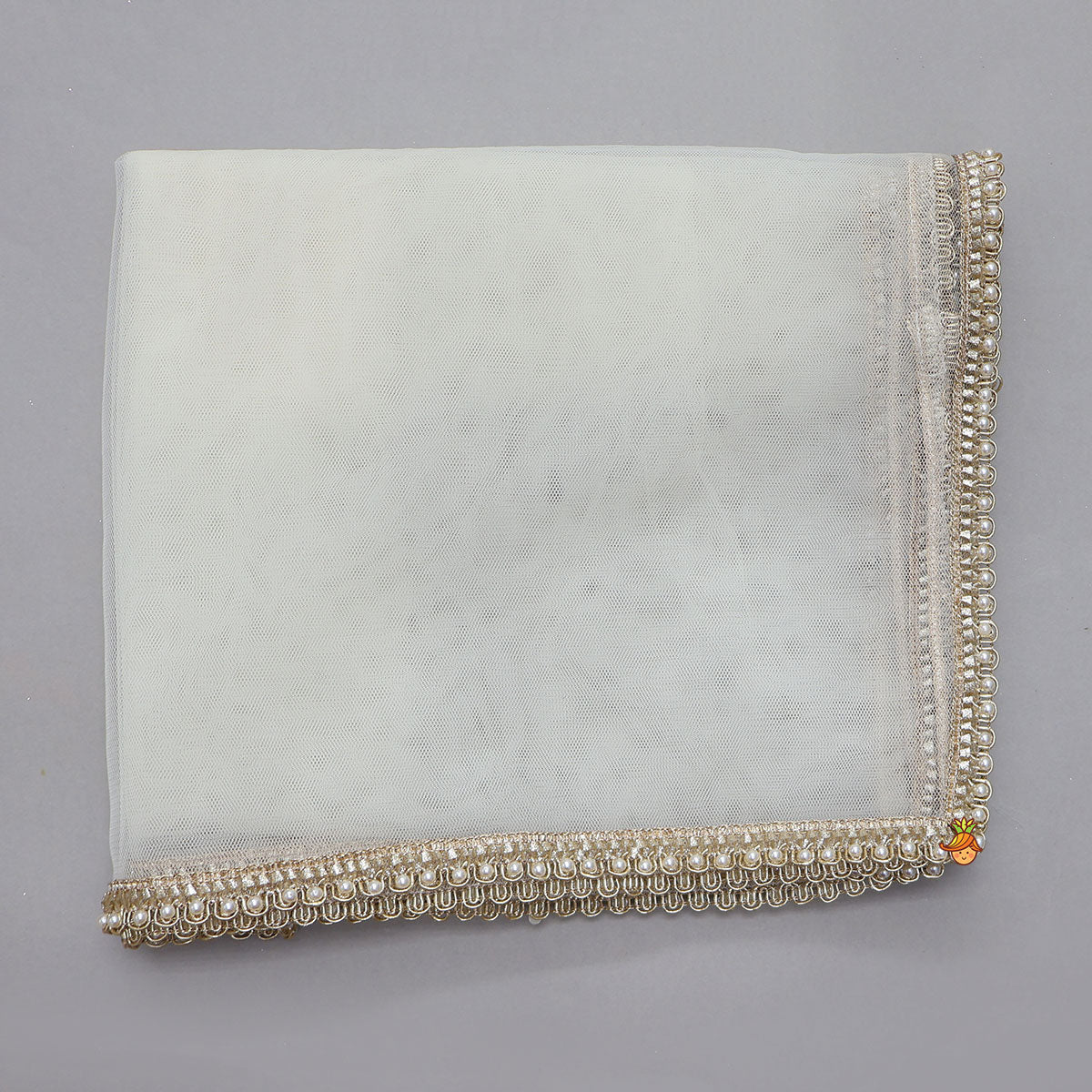 Pleated Armhole Crop Top And Lehenga With Net Dupatta