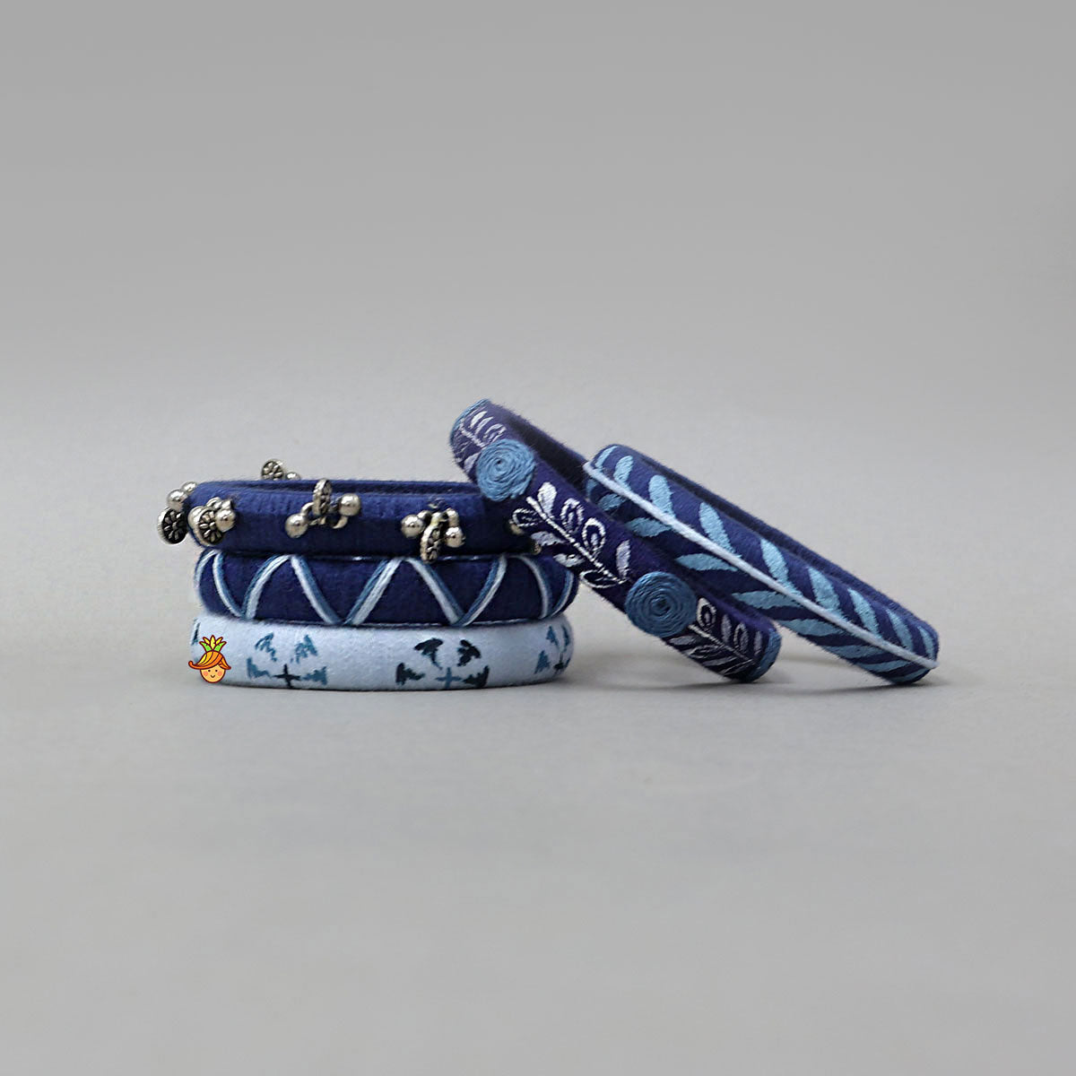 Hand-Painted And Handmade Bangles - Set Of 5