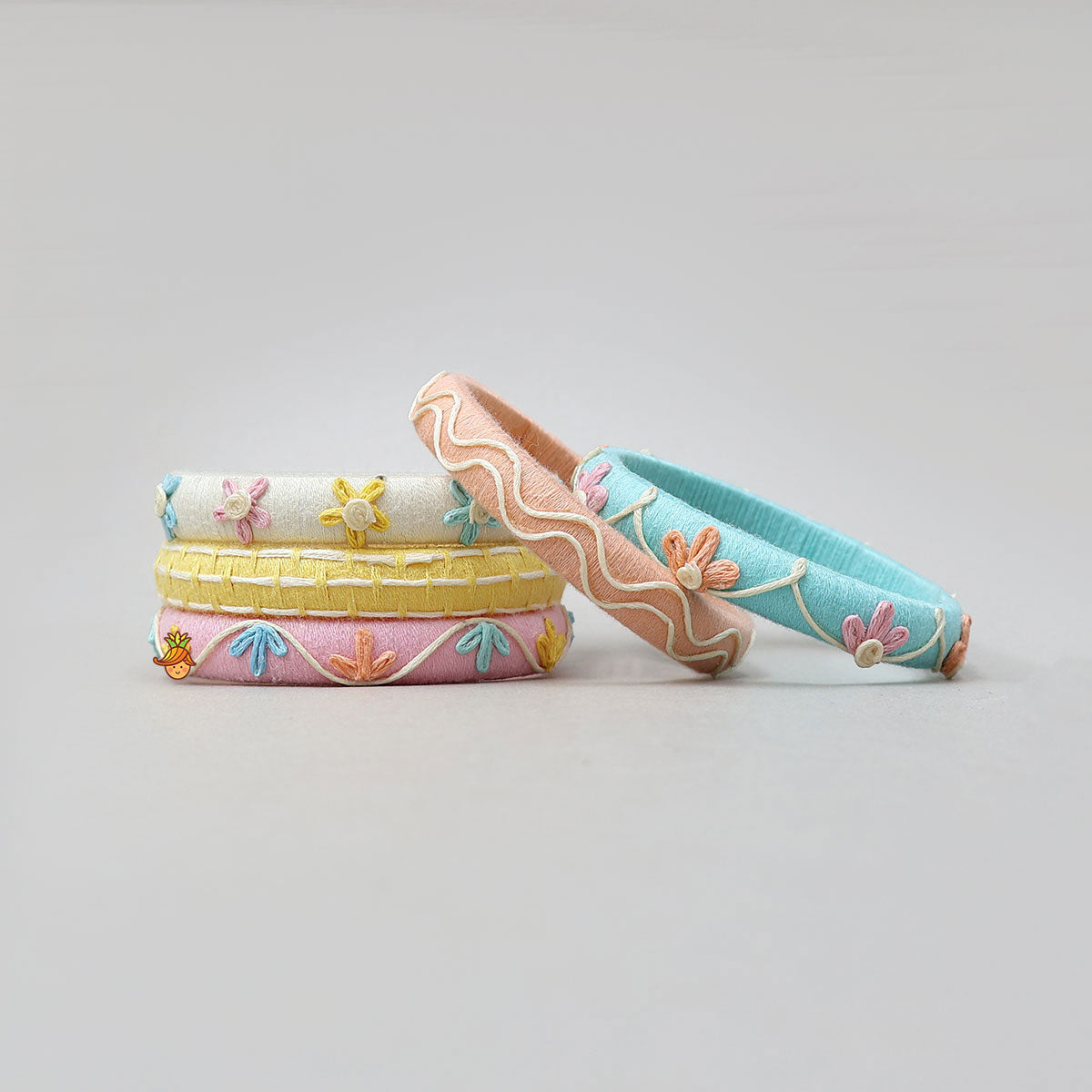 Handmade Floral Thread Bangles