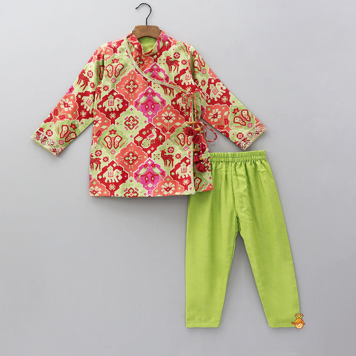 Patola Inspired Printed Kurta And Pyjama