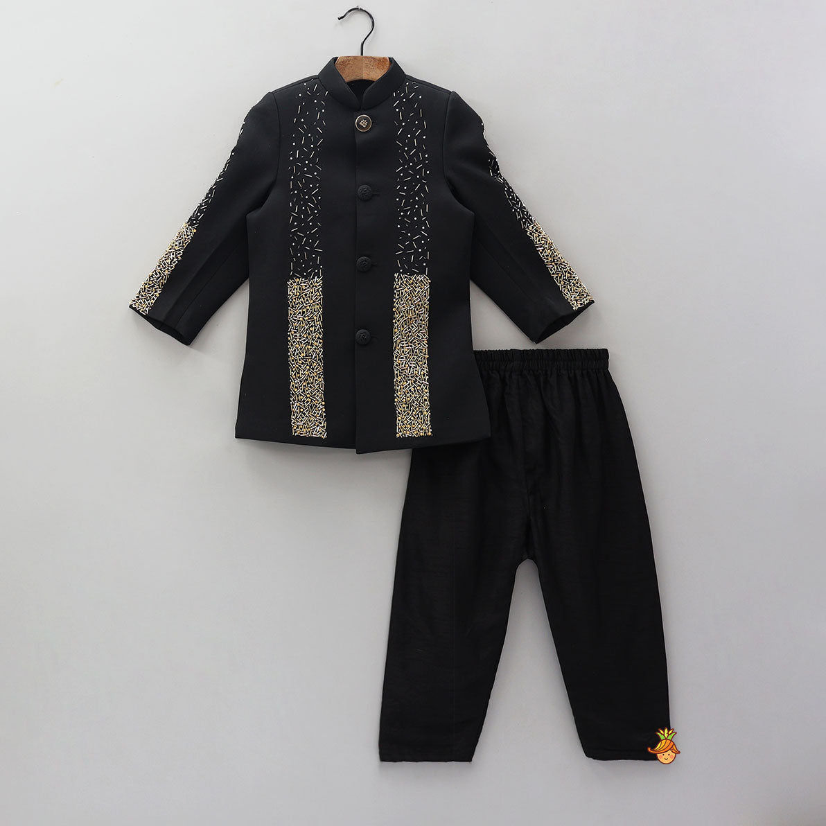 Elegant Long Beads Detailed Sherwani And Pyjama