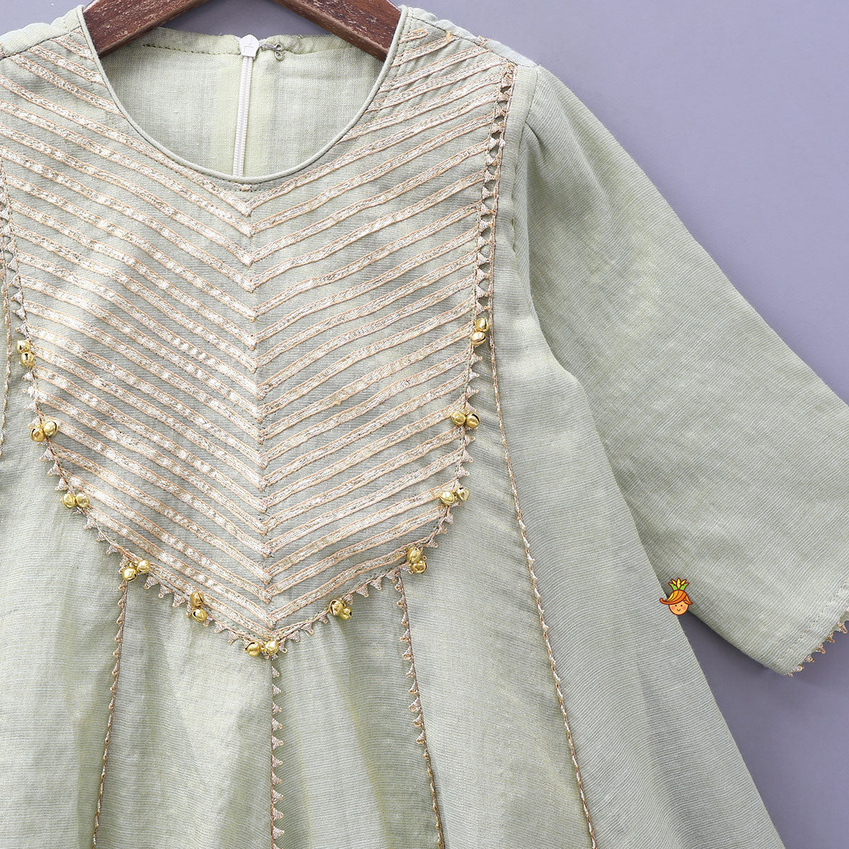 Shimmery Gorgeous Anarkali With Matching Net Dupatta