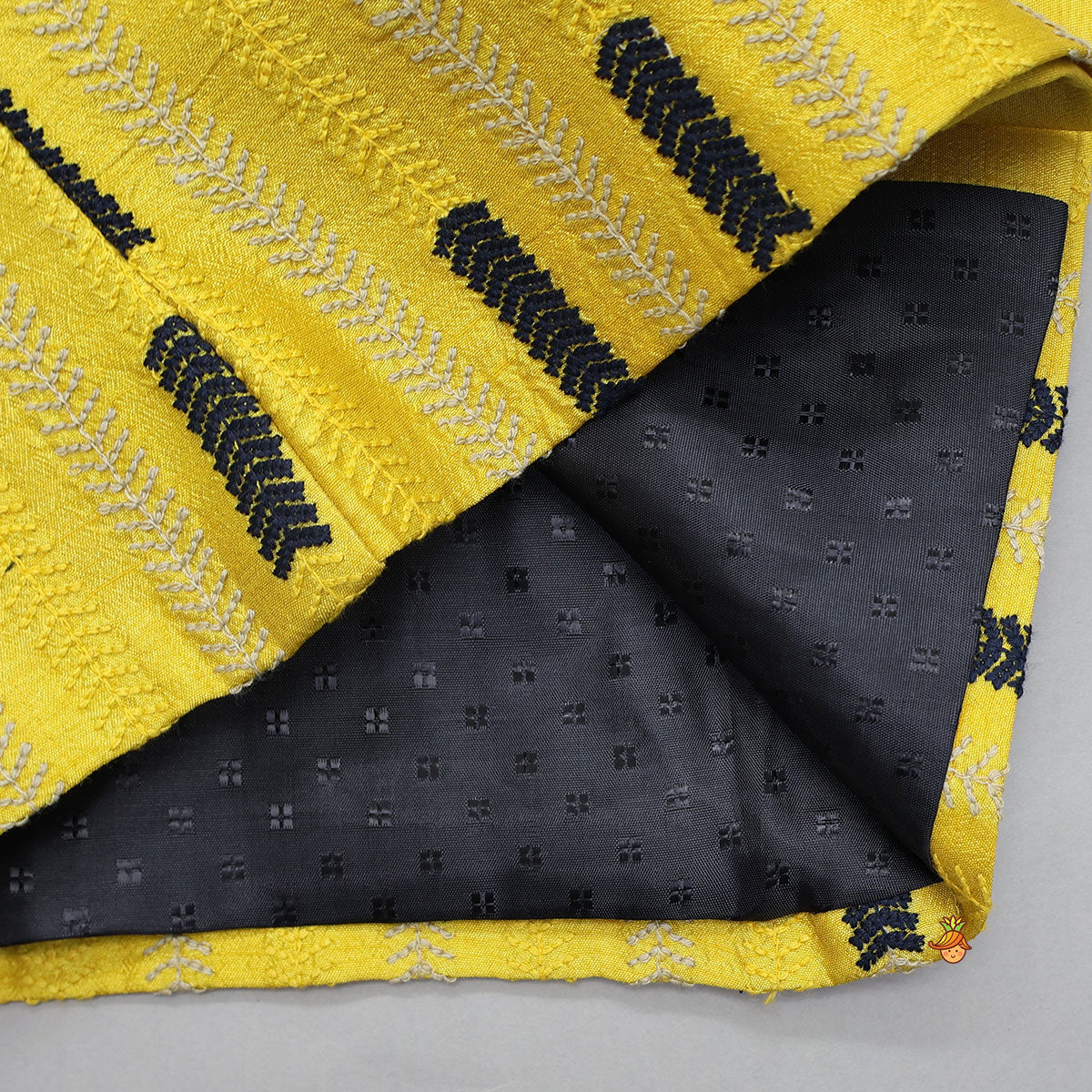 Booti Embroidered Kurta With Contrasting Jacket And Pyjama