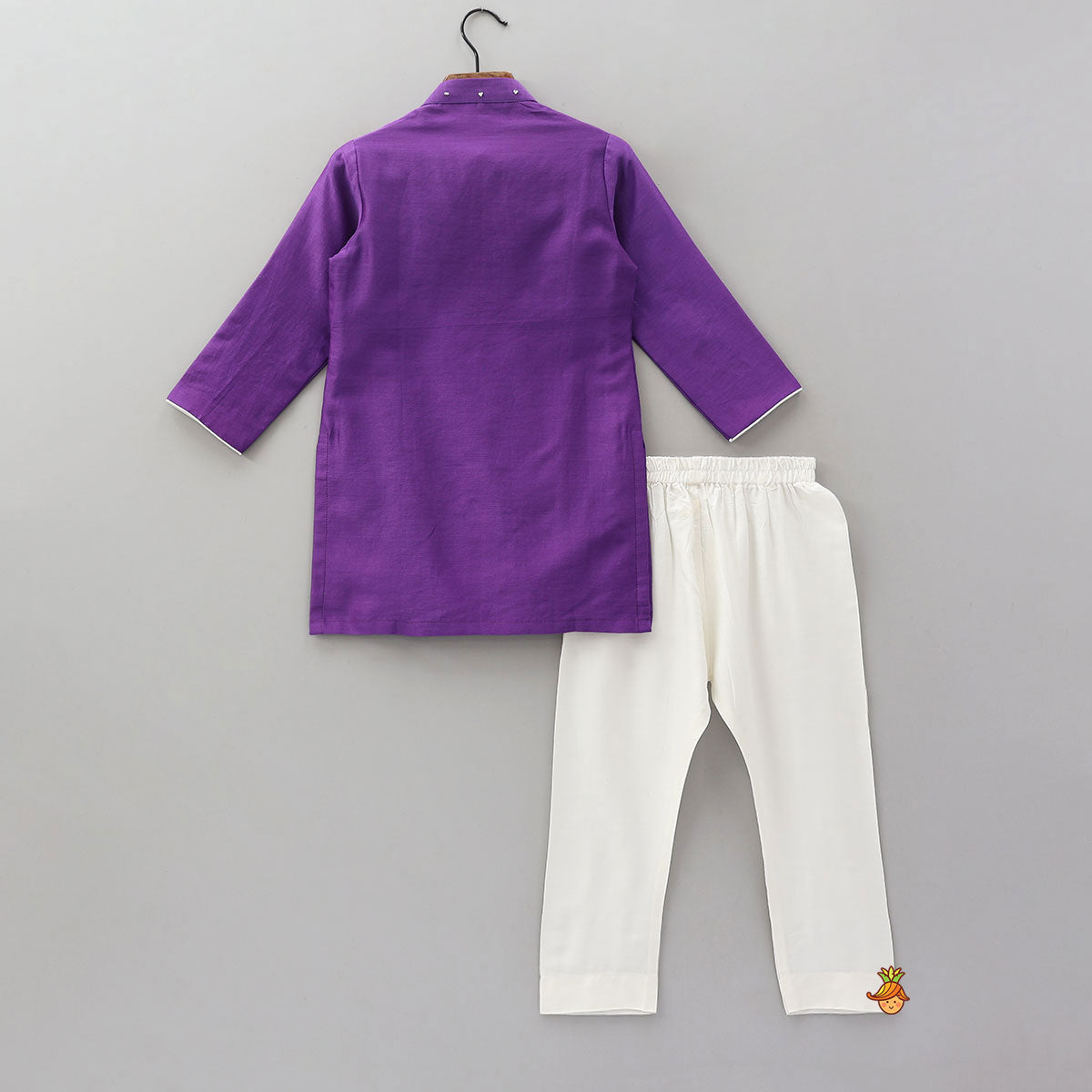 One Sided Embroidered Kurta And Pyjama