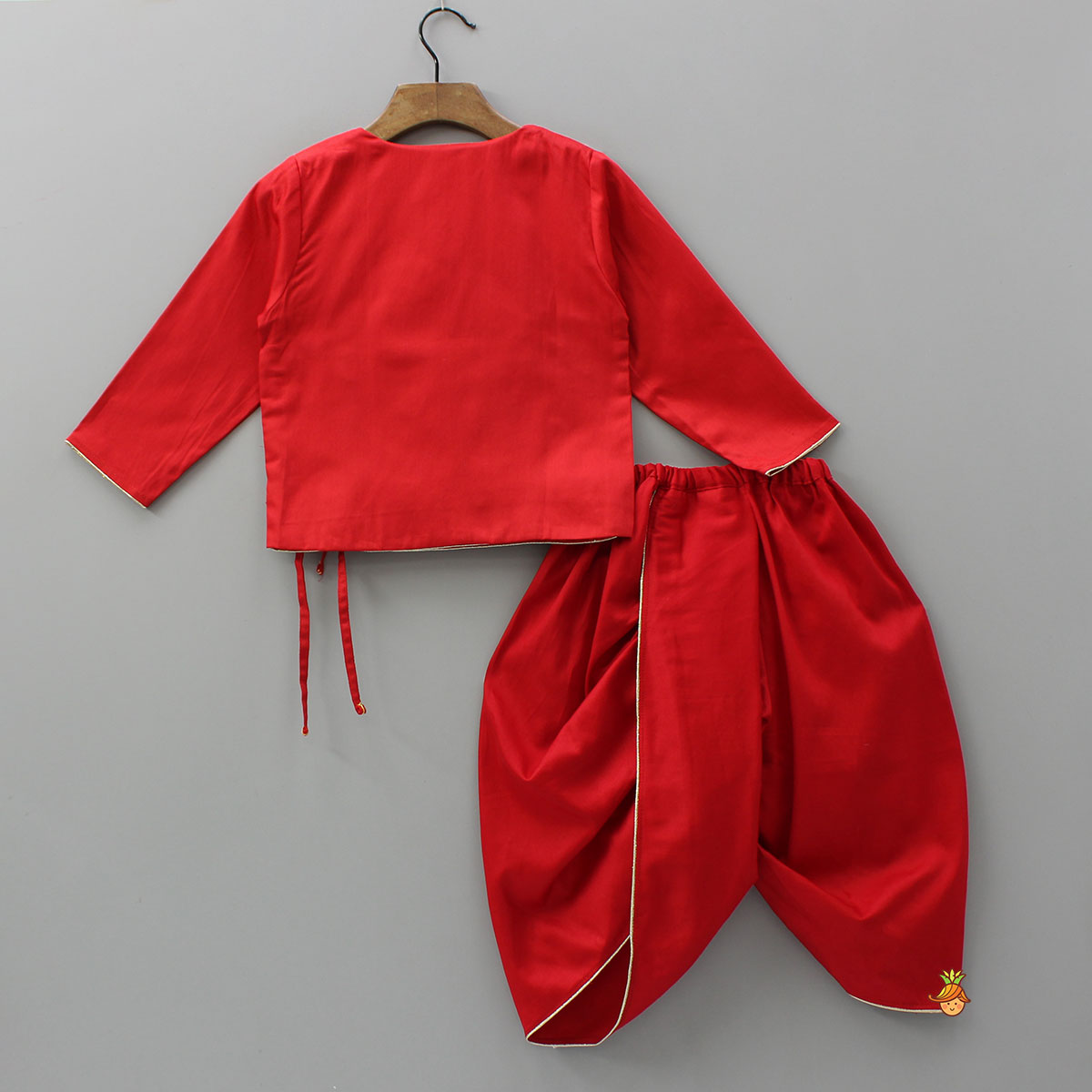 Front Dual Tie-Up Kurta And Dhoti
